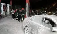 بی‌احتیاطی راننده تیبا، کار دست پمپ بنزین داد!