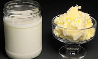 طرز تهیه کره خانگی با شیر و خامه! 