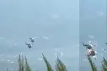 لحظه هولناک برخورد دو هلیکوپتر با هم 