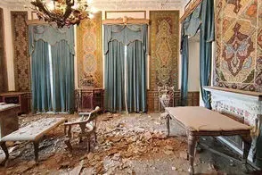 تصاویری تازه از شدت آسیب کاخ سعدآباد در جنگ