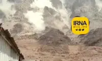ریزش کوه ناگهانی در بندرعباس در پی زلزله