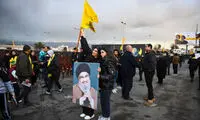 تصاویری غیرمنتظره از مراسم نصرالله در بیروت