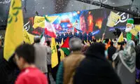 عکسی از فرزند ارشد رهبر انقلاب در راهپیمایی امروز