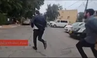  لحظه فرار وزیر صهیونیست از موشک‌های مقاومت