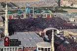 تصاویر هوایی از تشییع رهبر شهید در مسجد جمکران 