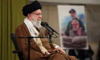 آیه معنادار نصب‌شده در محل دیدار امروز رهبر انقلاب 