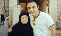 اشک‌های تلخ داریوش فرضیایی در خاکسپاری مادرش
