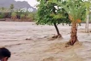 خروش یک رودخانه در ایران پس‌ از چند ماه خشکسالی