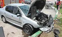 لحظه تصادف شدید پژو ۲۰۶ و سوناتا در نیاوران