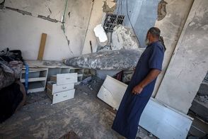 تصویری از بمب عمل‌نکرده اسرائیلی در غزه