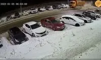 راننده کامیون خوابش برد و ۹ خودرو را زیر گرفت