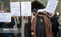 تصاویری از اجتماع طلاب در مدرسه فیضیه قم