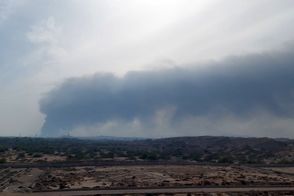 تصویری از حجم آلودگی ناشی از انفجار امروز