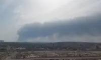 تصویری از حجم آلودگی ناشی از انفجار امروز