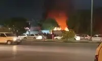 آتش‌سوزی در انبار ترابری سه‌راه جهانبار بندرعباس
