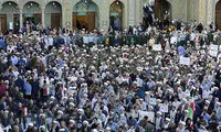 عکسی از تجمع اخیر قم که بحث‌برانگیز شد 