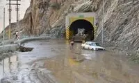 حجم ترسناک گل‌ و لای در تونل جاده چالوس