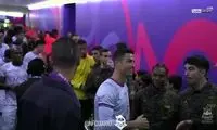 خوش و بش گرم رونالدو با بازیکنان پاری سن ژرمن