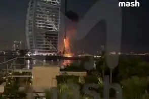  برج العرب، هدف مستقیم پهپاد ایرانی قرار گرفت