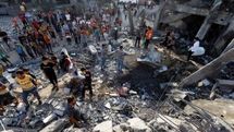بمباران وحشتناک یک برج مسکونی در غزه