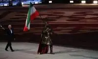 سان دیدن پزشکیان از رژه کاروان ایران در قرقیزستان