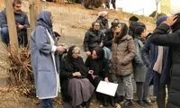 قابی از بازیگران زن مشهور مقابل اوین برای ترانه