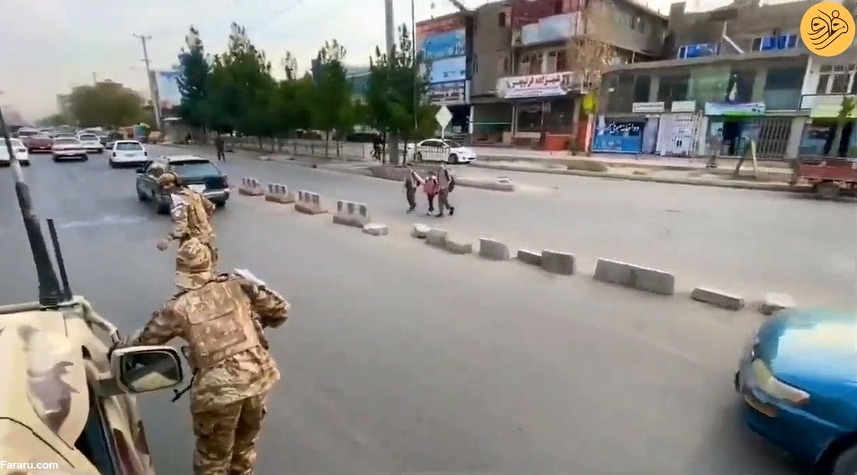 مانور عجیب جنگجویان طالبان با اسکیت در خیابان