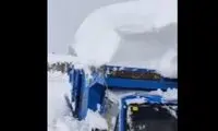 خودروها در این منطقه ایران زیر برف مدفون شدند