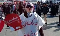 تصاویر زنی که کفن‌پوش منتظر حکم جهاد رهبری بود