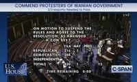 قطعنامه مجلس آمریکا درباره اعتراضات ایران