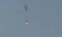 تصویری از سقوط جنگنده آمریکایی با آتش پدافند ایران
