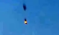 تصویری از سقوط جنگنده آمریکایی با آتش پدافند ایران