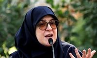 تصویری از فاطمه مهاجرانی در یک مراسم ختم