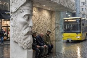 طرح جالب ترین ایستگاه اتوبوس ایران در شیراز