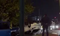 چپ کردن یک دستگاه مزدا در خیابان استخر