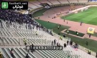  رفتار جنجالی در نقش جهان با پرتاب بطری! 