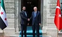 تصاویری از دیدار صمیمانه جولانی با اردوغان