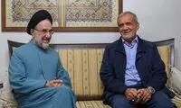 تصاویر جدید از دیدار پزشکیان با سیدمحمد خاتمی