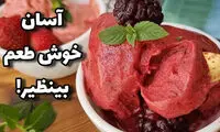 طرز تهیه بستنی توت‌فرنگی بدون شکر و خامه 