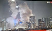 لحظه اصابت پدافند تهران به پهپاد اسرائیلی