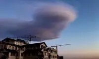  ابری عجیب شبیه بشقاب پرنده در آسمان تهران