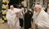 پیرمردی که در بدو ورود به مکه از خوشحالی رقصید