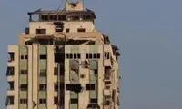 لحظه‌ای که بلندترین برج غزه با خاک یکسان شد
