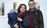 عکس شاد سپند امیرسلیمانی در کنار پسرش