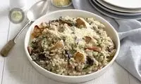 طرز تهیه ریزوتوی مرغ و قارچ ایتالیایی فوق العاده لذیذ