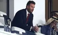 دختر نشسته در جوارِ دیوید بکام، سوژه ایرانی‌ها شد
