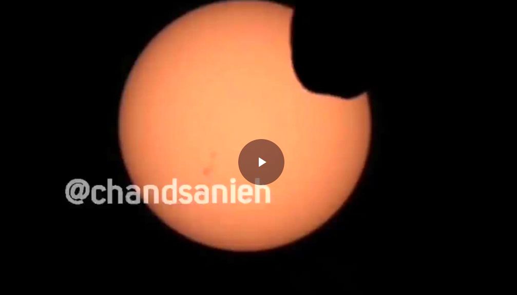 ویدیوی استثنایی از خورشید گرفتگی در مریخ