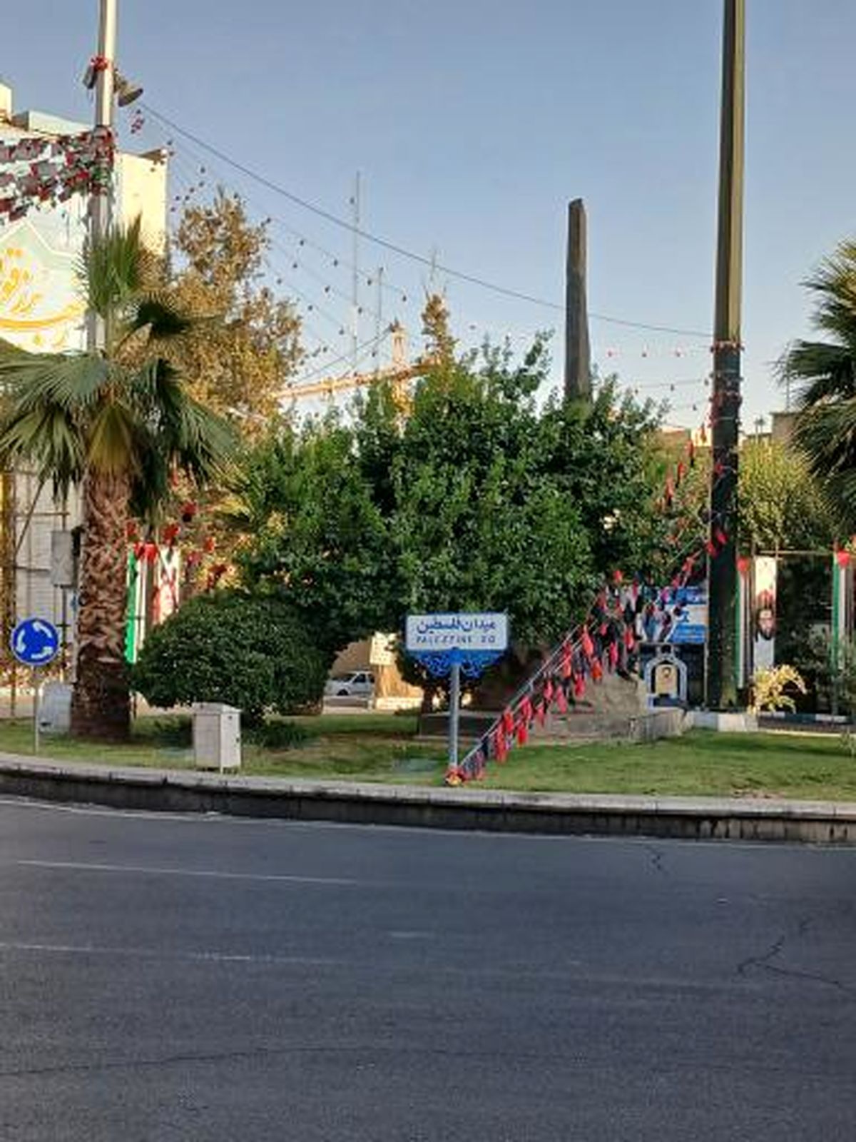   دیوارنگاره معنادار میدان فلسطین پس از حمله یمن 