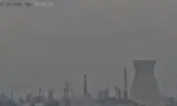 تصاویر دوربین‌های مداربسته از حمله ایران به پالایشگاه حیفا