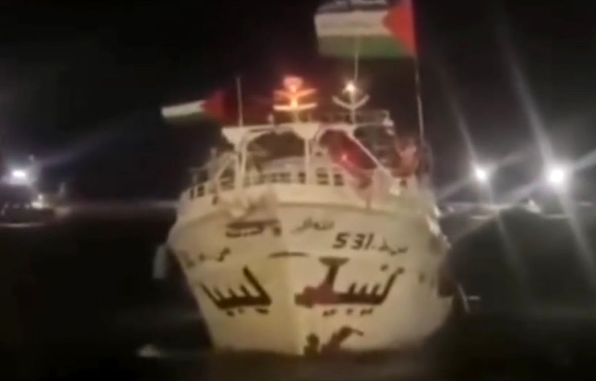 کشتی عمر مختار به ناوگان شکست حصر غزه پیوست
